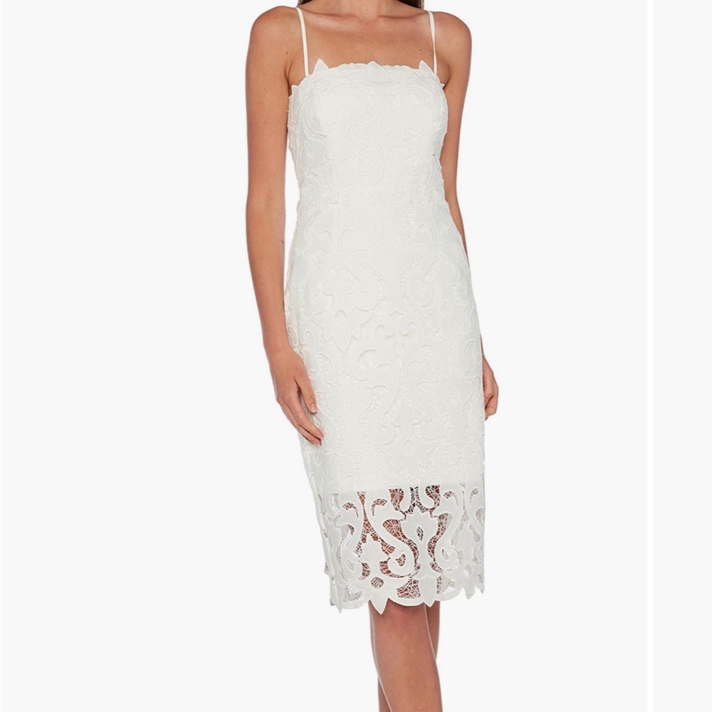 Bardot Ivory Lace Midi Skirt